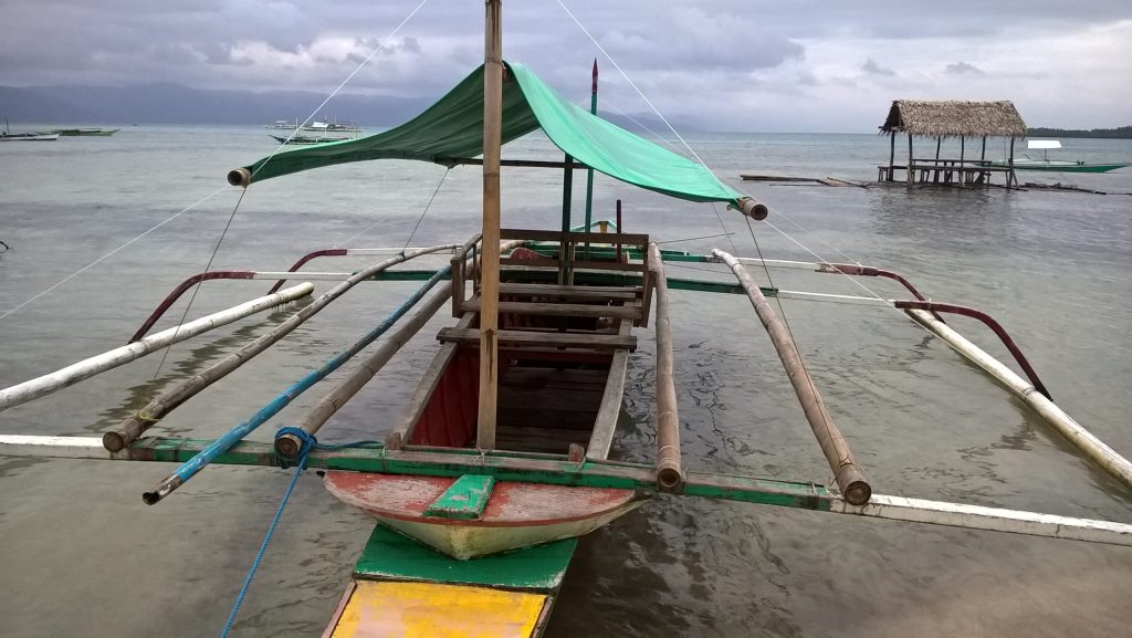 A colorful "banca" (outrigger boat).