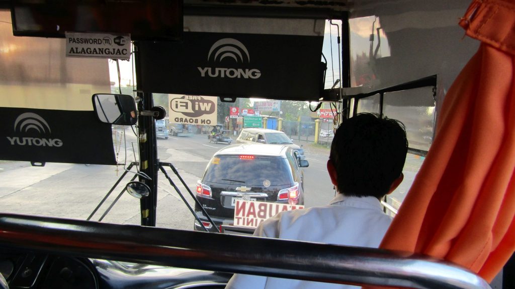 Aboard the JAC Liner bus from Quezon City (Metro-Manila, part of the National Capital Region) to Mauban, Quezon Province.