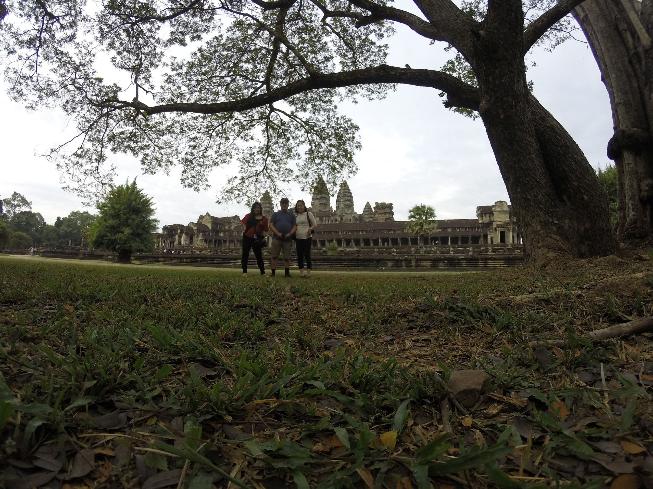 A pleasant day in Angkor Wat; the weather is cooler with no rains.