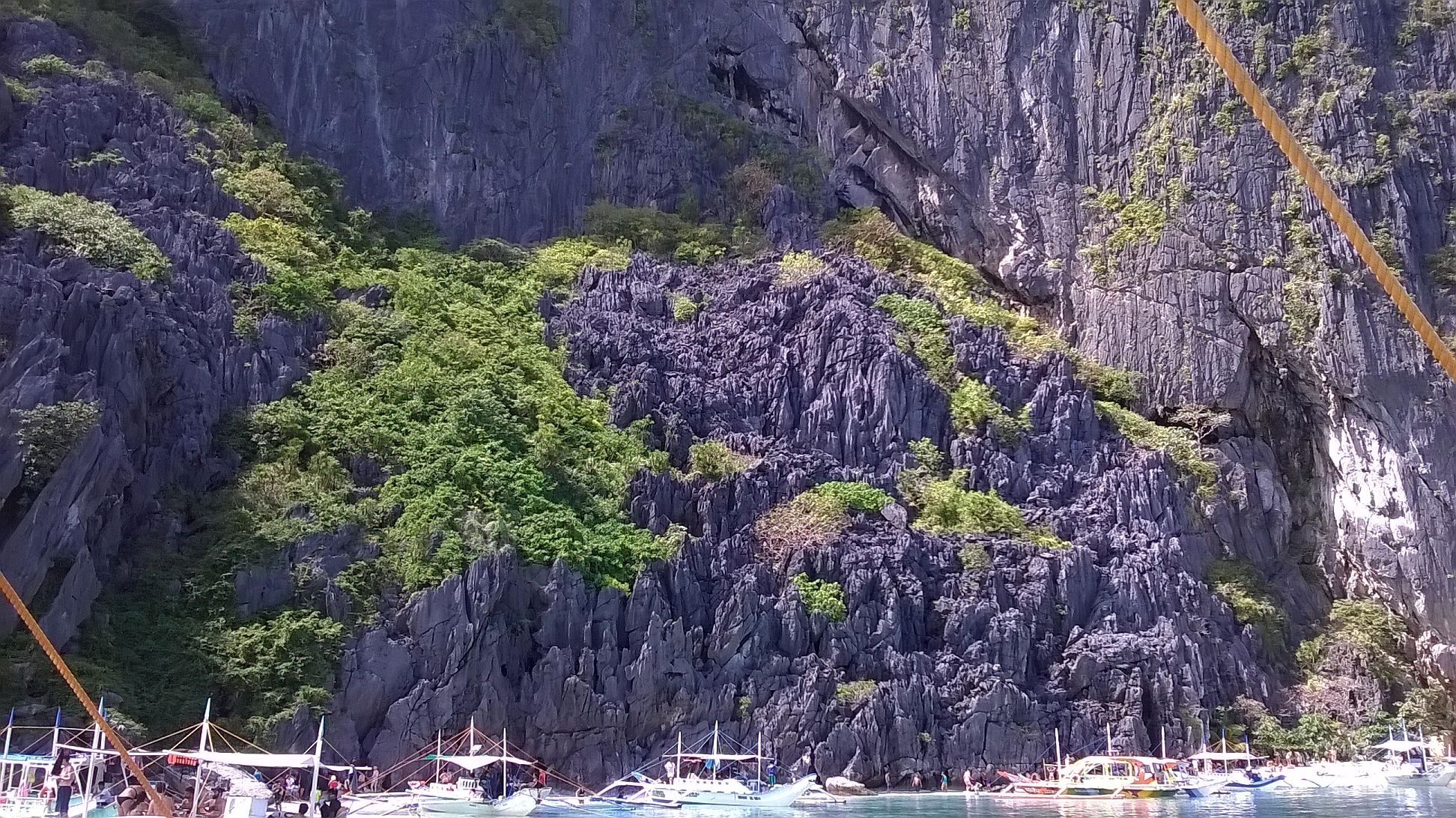 Matinloc Island is home to a small chapel amidst its sharp rocks and steep limestone cliffs.