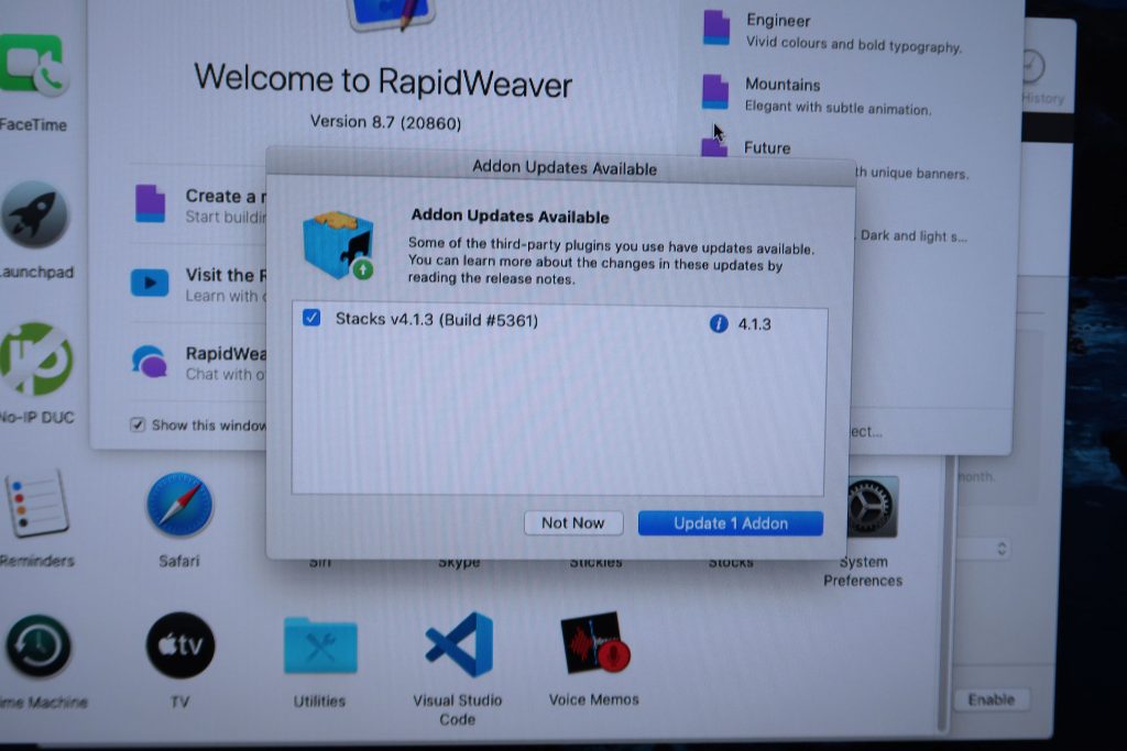 "Stacks" by YourHead Software had evolved alongside with RapidWeaver. But proceed with caution (always create backups) with their updates!