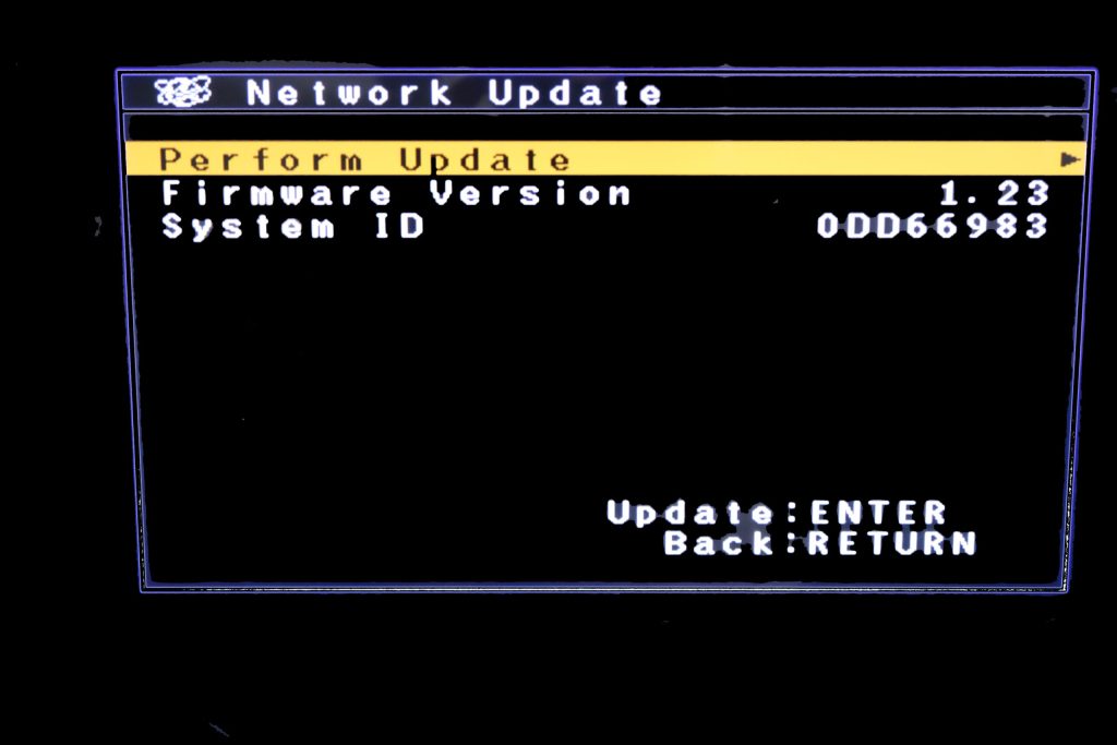 After the firmware update, check if the version is correct --either via the front panel display or, on your monitor/TV screen (if connected through the unit's HDMI out).