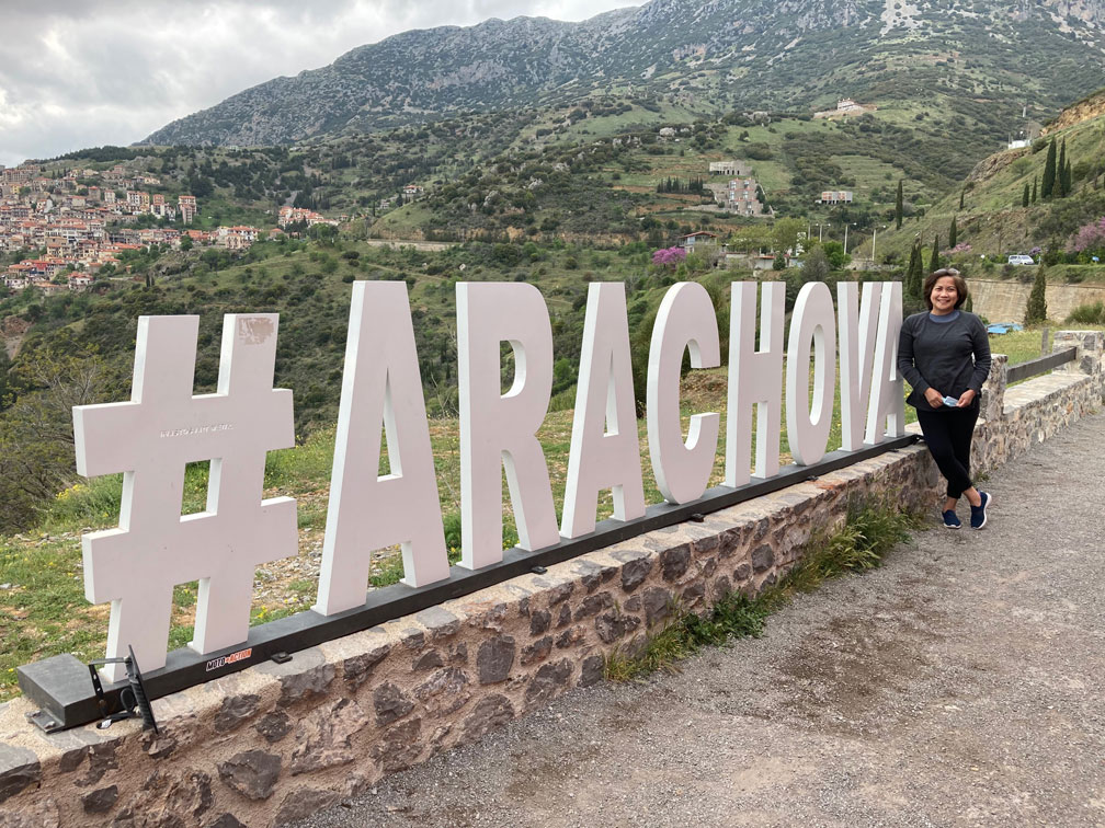 The quaint town of Arachova is considered the "balcony" of Mount Parnassus.